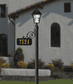 Sample Image Showing Address Post with Fluted Base & Bayview Solar Lamp