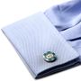 $100 Blue Poker Chip Cufflinks-CLI-CC-POK1-BLU