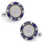 $100 Purple Poker Chip Cufflinks-CLI-CC-POK1-PRP