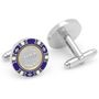 $100 Purple Poker Chip Cufflinks-CLI-CC-POK1-PRP