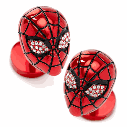 3D Spider-Man Crystal Cufflinks