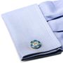 $500 Blue Poker Chip Cufflinks-CLI-CC-POK5-BLU