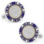$500 Purple Poker Chip Cufflinks-CLI-CC-POK5-PRP