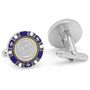 $500 Purple Poker Chip Cufflinks-CLI-CC-POK5-PRP