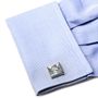 Abalone and Black MOP Chevron Cufflinks