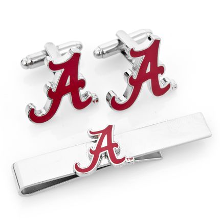 Alabama Crimson Tide Cufflinks And Tie Bar Gift Set