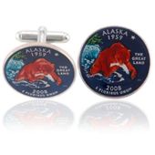 Alaskan Quarter Coin Cuff Links