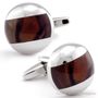 Amber Brown Glass Cufflinks