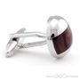 Amber Brown Glass Cufflinks