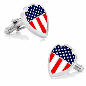 American Flag Shield Cufflinks