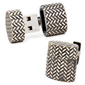 Antique Gold Oval 4Gb Usb Flash Drive Cufflinks