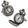 Antique Silver tone Roman Numerals Pocket Watch Cufflinks