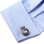 Antique Silver tone Roman Numerals Pocket Watch Cufflinks