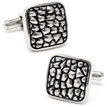 Antiqued Metal Mosaic Cufflinks