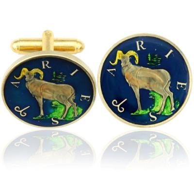 Aries The Ram Coin Cufflinks