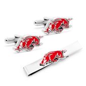 Arkansas Razorbacks Cufflinks And Tie Bar Gift Set