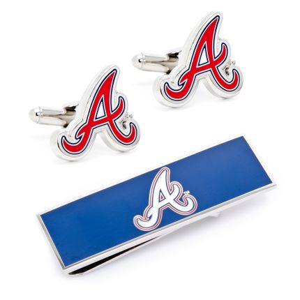 Atlanta Braves Cufflinks and Money Clip Gift Set