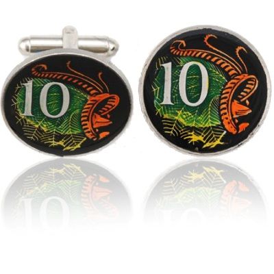 Australian Lizard 808 Coin Cuff Links