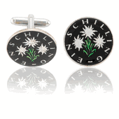 Austrian Edelweiss Coin Cuff Links