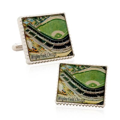Authentic Wrigley Field Stamp Cufflinks