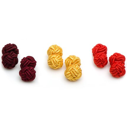 Autumn Silk Knot Cufflinks