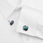 Aymara Blue Breeze Cross Butterfly Cufflinks