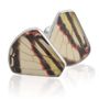 Aymara Convex White Tiger Butterfly Cufflinks