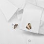 Aymara Convex White Tiger Butterfly Cufflinks