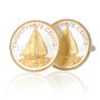 Bahamas 25-Cent Sailboat Cufflinks