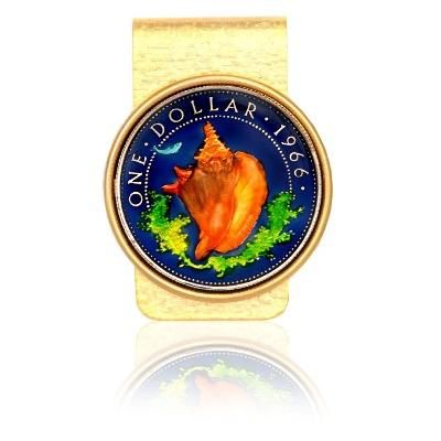 Bahamas Shell Coin Money Clip