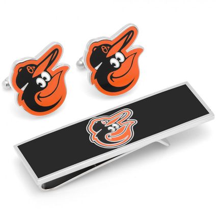 Baltimore Orioles Cufflinks and Money Clip Gift Set