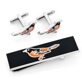 Baltimore Orioles Cufflinks And Money Clip