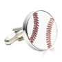 White Baseball Cufflinks