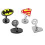 Batman and Superman Enamel Cufflinks Set