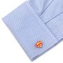 Batman and Superman Enamel Cufflinks Set