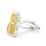 Beckoning Orange Lucky Cat Cufflinks