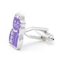 Beckoning Purple Lucky Cat Cufflinks