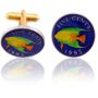 Bermudian 5 Cent Angel Fish Coin Cuff Links