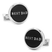 Best Dad Black Stainless Steel Cufflinks