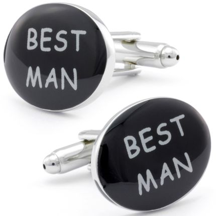 Best Man Oval Cufflinks