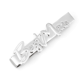 Best Man Silver Tie Bar