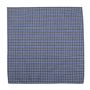 Black and Blue Gingham Cotton Pocket Square