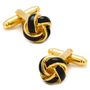 Black and Gold Knot Cufflinks