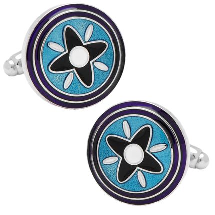 Black and Purple Twilight Star Cufflinks