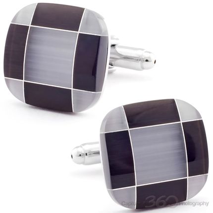 Black and Silver Design Cufflinks