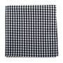Black and White Gingham Cotton Pocket Square