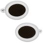 Black and White Oval Outline Cufflinks