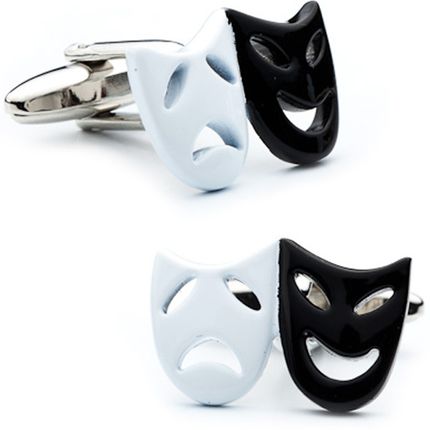 Black And White Theatre Masks Cufflinks