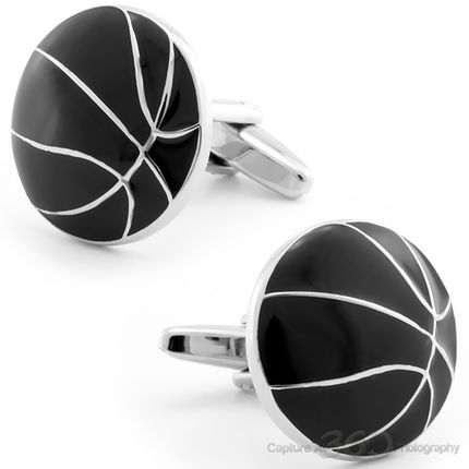 Black Basketball Cufflinks