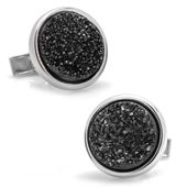 Black Druzy Cufflinks